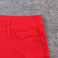 Шорты джинсовые красные