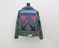 Джинсовая куртка цветным лого