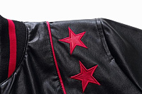 Кожаная куртка со звездами